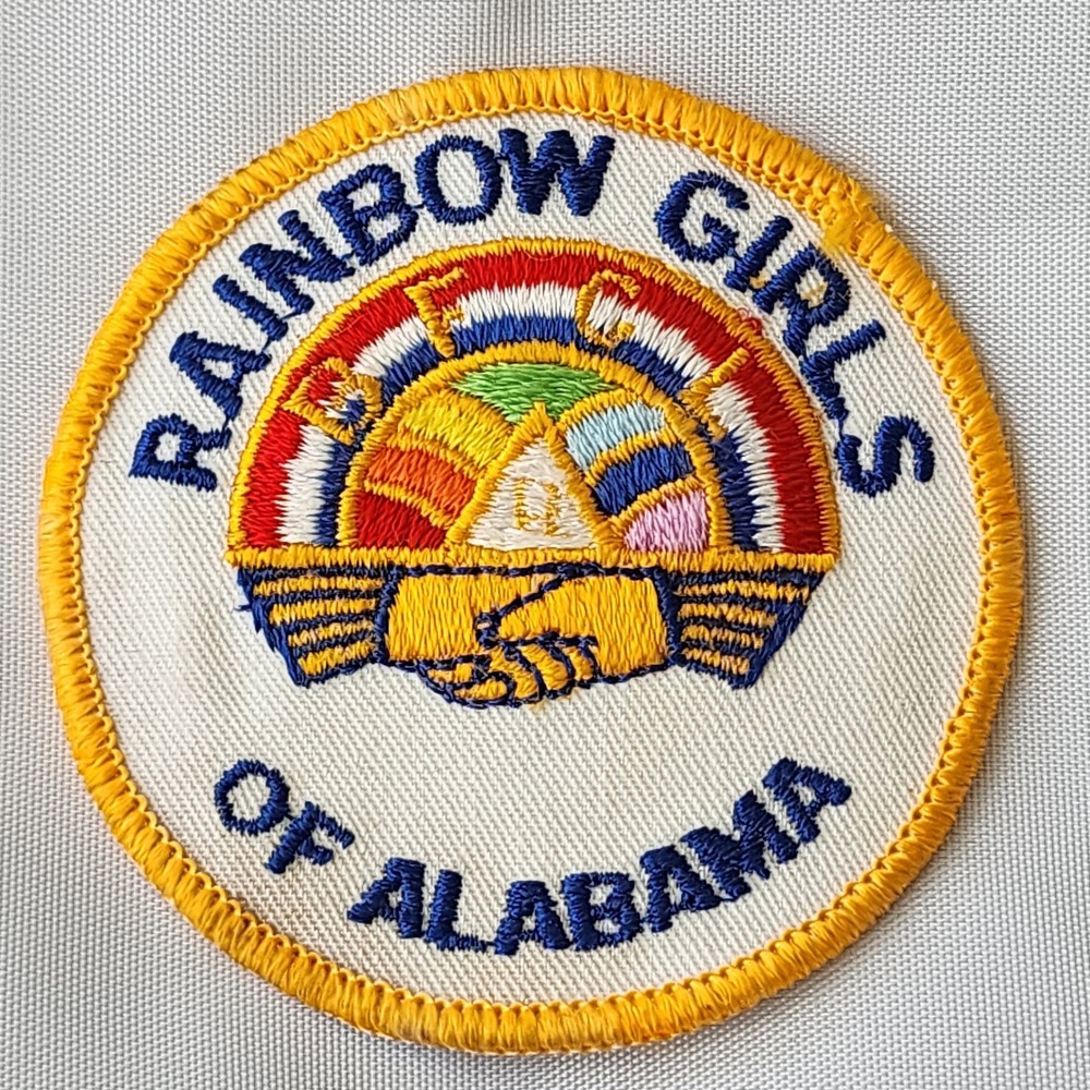 Rainbow Girls of‎ Alabama Patch Embroidered Rare Vintage NOS Collector History